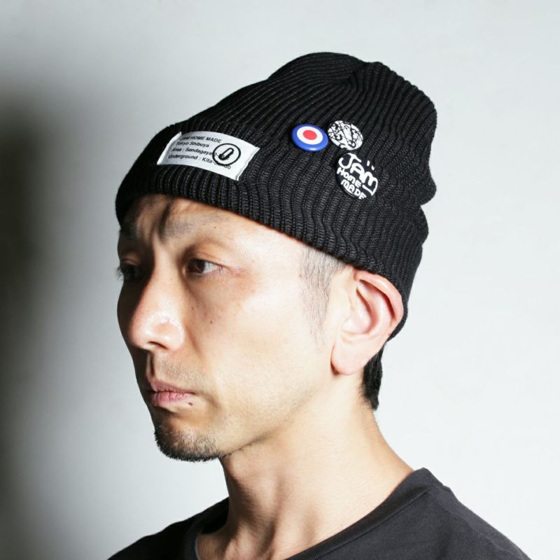 JC4CP07BBK)CA4LA/カシラ JAM SHOP ニットキャップ - ブラック