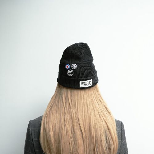 CA4LA/カシラ JAM SHOP ニットキャップ - ブラック - バッチver.の写真
