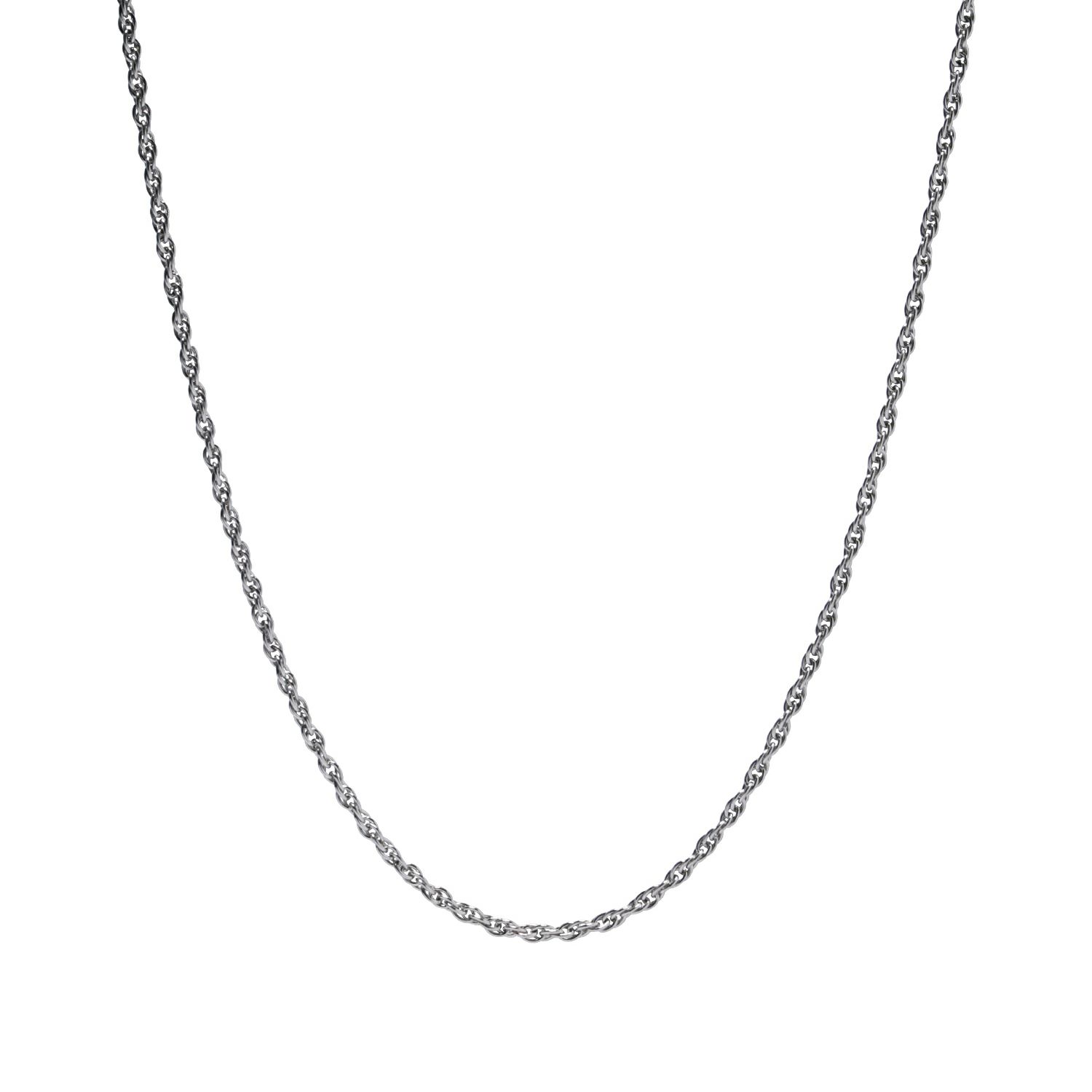 JNS1311SV)ロープチェーンネックレスM 三友その1 -真鍮- / シルバー