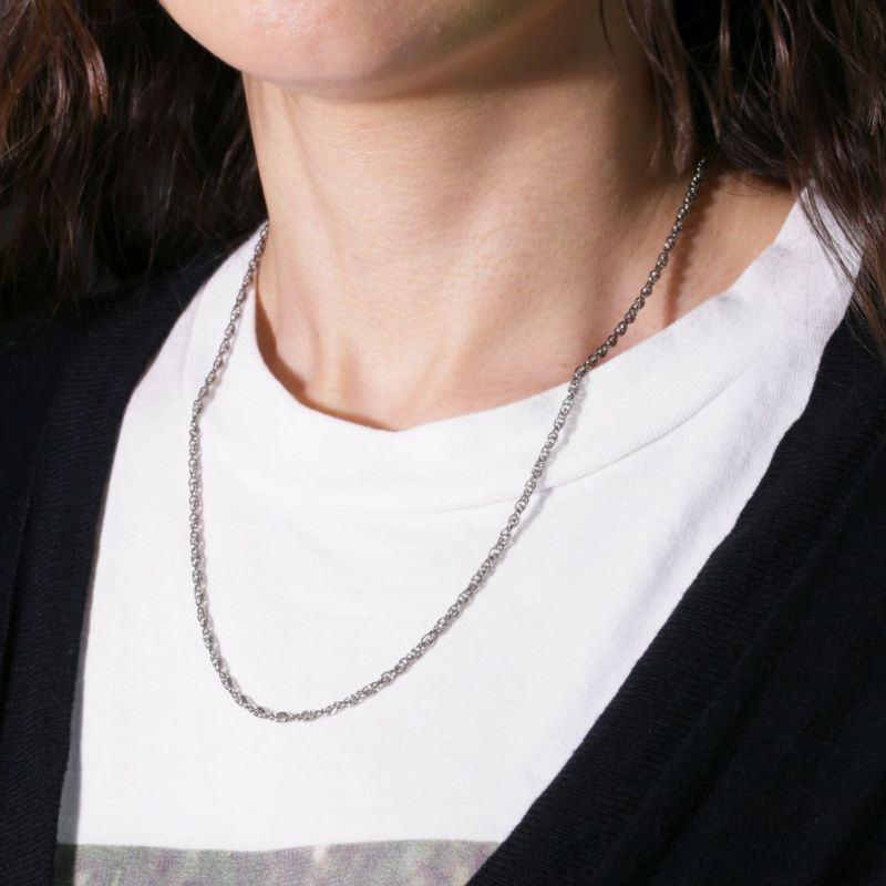 JNS1310)ロープチェーンネックレスM 三友その2 -チタン-｜アクセサリー