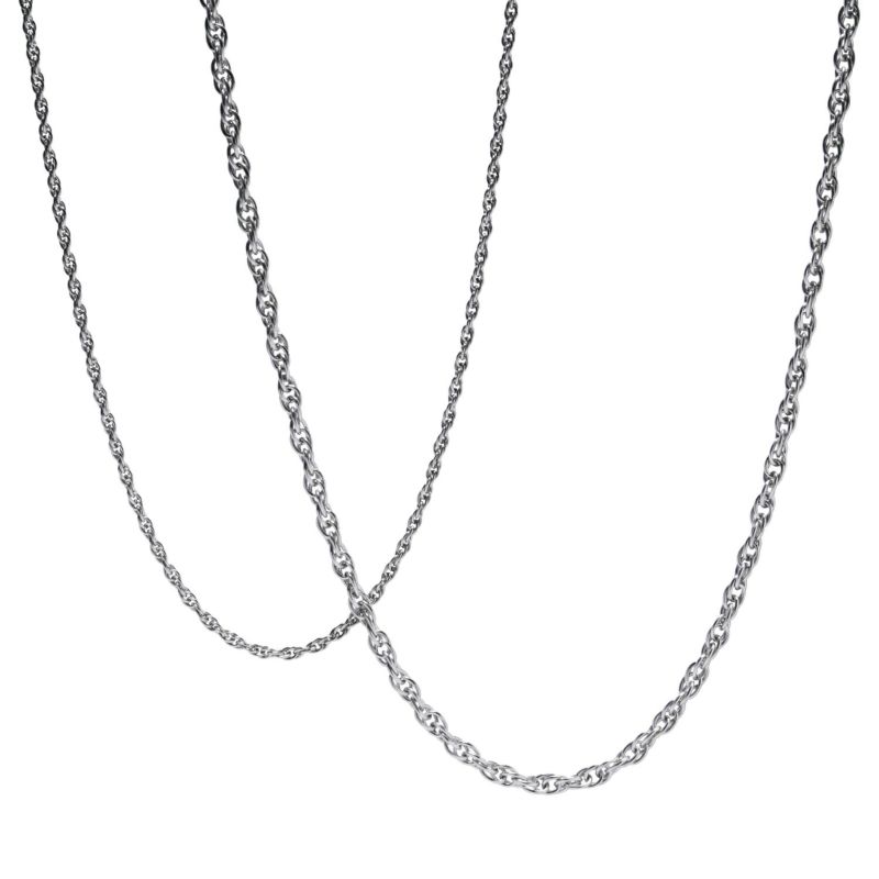 JNS1310)ロープチェーン ペアネックレス 三友その2 -チタン- / S・M